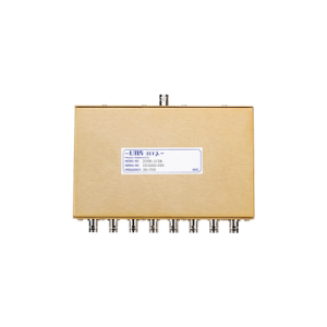 divisor de potencia emr de 8 vías, 30 700 mhz, 0.5 watt, conectores bnc hembra.