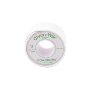 rollo de desoldar chemtronics, 100 ft, 30 mts, 0.075 inches.