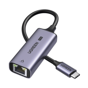adaptador usb c 3.1 gen1 a ethernet 2.5g | thunderbolt 4/3 | chip de Última generación rtl8156bg | caja de aluminio | diseño reforzado | indicadores led | compacto y portátil.