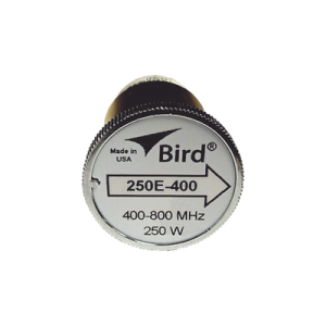 elemento de 250 watt en línea 7/8" para wattmetro bird 43 en rango de frecuencia de 400 a 800 mhz.