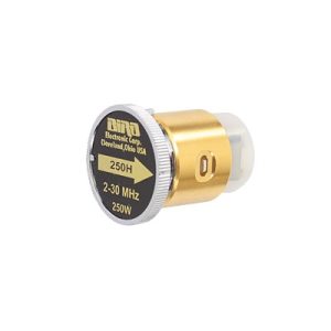 elemento de 250 watt en linea 7/8" para wattmetro bird 43 en rango de frecuencia de 2 a 30 mhz.