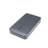 power bank de 20000mah | 3 salidas 100w max. | usb a + 2 usb c | pd 3.0 | qc3.0 | fcp | scp | pantalla inteligente | carcasa ignifuga | color gris | incluye cable usb de 50cm | carga tu laptop de manera segura.