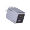 cargador de 65w serie nexode pro | 3 puertos de carga rápida | 2 usb c | 1 usb a | tecnología ganinfinity | pd3.1 de 65w / qc4.0 | tecnología de protección térmica | optimiza la carga | caja de aluminio | incluye cable u