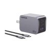 cargador de 65w serie nexode pro | 3 puertos de carga rápida | 2 usb c | 1 usb a | tecnología ganinfinity | pd3.1 de 65w / qc4.0 | tecnología de protección térmica | optimiza la carga | caja de aluminio | incluye cable u