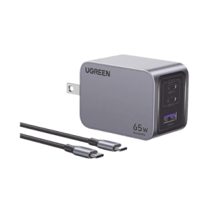 cargador de 65w serie nexode pro | 3 puertos de carga rápida | 2 usb c | 1 usb a | tecnología ganinfinity | pd3.1 de 65w / qc4.0 | tecnología de protección térmica | optimiza la carga | caja de aluminio | incluye cable u
