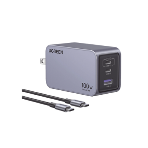cargador de 100w serie nexode pro | 3 puertos de carga rápida | 2 usb c | 1 usb a | tecnología ganinfinity | pd3.1 de 100w / qc4.0 | tecnología de protección térmica | optimiza la carga | caja de aluminio | incluye cable