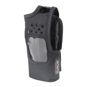 funda de nylon, lazo cinto, capuchón auto adherible en botones y visor frontal / tk 2312/3312, nx 240/340.