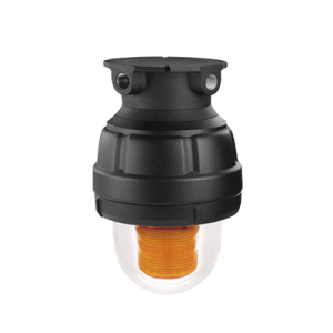 luz de advertencia led color Ámbar a prueba de explosión para uso en clase i, div. i, grupos c y d; clase i, div. 2, grupos a, b, c y d; clase ii, div. 1, grupos e, f y g; clase iii, no incluye montaje