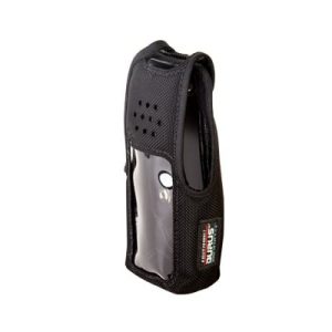 funda de nylon, lazo cinto, capuchón con broches para botones y amplio visor frontal para nx 410k2 y nx 411k2.