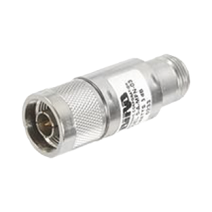 atenuador en línea de 1 db, 2 watt máximo, dc 4 ghz, conectores n macho hembra.