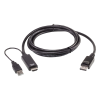 cable hdmi a displayport true 4k de 1,8 m