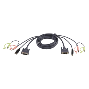 cable kvm dvi d usb single link de 1,8 m