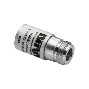 carga fantasma coaxial, 50 ohm, dc 6 ghz, 2 watt, conector n hembra.