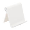 soporte de escritorio para telefono celular / ajustable de 0° a 100° / goma antiarañazos / antideslizante / amplia compatibilidad con dispositivos de 4'' a 7.9'' / plegable / abs / color blanco