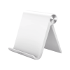 soporte de escritorio para tablet / ajustable de 0° a 100° / goma antiarañazos / antideslizante / amplia compatibilidad con dispositivos de 4'' a 13'' / plegable / abs / color blanco