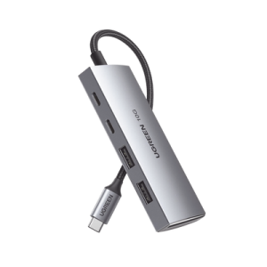 hub usb c 3.2 4 en 1 | 2 puertos usb c 3.2 (10 gbps) | 2 puertos usb a 3.2 (10 gbps) | admite otg | compatible con macbook, chormebook, imac, ipad pro, ios, windows, mac os, android | carcasa de aluminio | nylon trenzado.