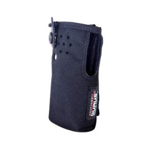 funda reforzada de nylon, lazo para cinto y correa con broche frontal para radios icom ic f1000, ic f2000.