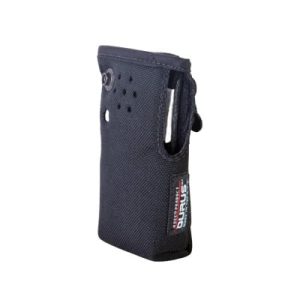 funda reforzada de nylon, clip metálico para cinto y correa con broche frontal para ic f1000, ic f2000.