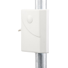 antena tipo panel de montaje en pared, multibanda 700 960 mhz/ 1710 2170 mhz, 75 ohm, conector f hembra.