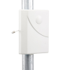 antena tipo panel de montaje en pared, multibanda 700 960 mhz/ 1710 2170 mhz, 75 ohm, conector f hembra.