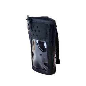 funda reforzada de nylon, lazo para cinto, correa con broche y visor frontal para ic f1000t/09 o ic f2000t/09.