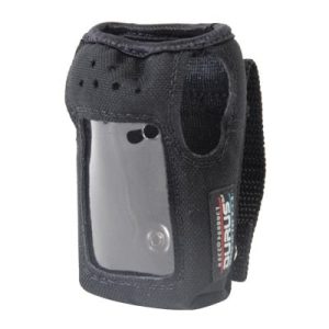 funda de nylon, lazo cinto, cierre elástico superior para soporte del radio y visor frontal / ic m88, ic m88/11.