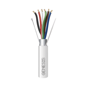 carrete de 305 metros / cable de cobre / 6 x 18 awg / plenum / color blanco / blindado / para aplicaciones de alarmas de intrusión / control de acceso / automatización / interfonos y tv porteros