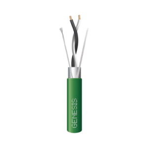 bobina de 305 metros / cable 2 x 22 awg / color verde / blindado / plenum / trenzado para aplicaciones de transmisión de datos a alta velocidad para automatización, eia 485, bacnet y otros sistemas de comunicación