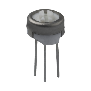 potenciómetro cermet trimer de 200k ohm, 1 vuelta, 0.250" diam., 0.5 watt, terminales para pcb.