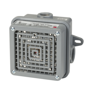 bocina vibratone® para exteriores de 100 a 110 db listado por ul y cul, 120 vca, color gris
