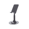 soporte para teléfono celular giratorio | 360° de rotación | angulo ajustable | altura ajustable 17 20cm | antideslizante | ejes giratorios de alta precisión| plegable | aluminio | color gris