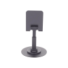soporte para teléfono celular giratorio | 360° de rotación | angulo ajustable | altura ajustable 17 20cm | antideslizante | ejes giratorios de alta precisión| plegable | aluminio | color gris