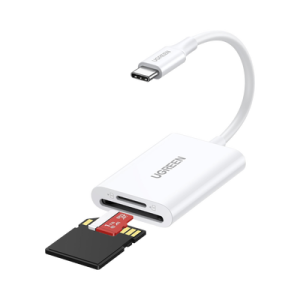 lector de tarjetas usb c 3.1 | soporta micro sd (tf) /sd | 5gbps | 170 mb/s | otg | soporta hasta 2tb | admite intercambio en caliente | 2 tarjetas simultaneas | soporta windows/mac os/linux | color blanco