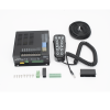 sirena vehicular h2 covert ™ de 200w de potencia, con controlador unimando de 14 botones para control de tonos, 7 salidas auxiliares y micrófono