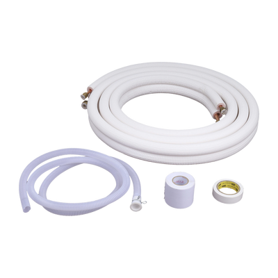 kit de tubería / 1 / 4" y 5 / 8 " / capacidad para minisplit aufit / 2 a 3 toneladas / cinta aislante / accesorios / longitud de 4 metros kit de tubería / 1 / 4" y 5 / 8 " / capacidad para minisplit aufit / 2 a 3 toneladas / cinta aislante / accesorios / longitud de 4 metros