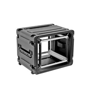 gabinete plástico móvil con amortiguador con rack de 19" 12 unidades.