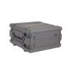 gabinete plástico móvil con amortiguador con rack de 19", 4 unidades.