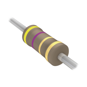 resistencia axial de película de carbón de 4.7 ohm, 1/4 watt, 5%