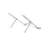 soporte portátil de aluminio para laptop / amplia compatibilidad de 11 17.3" / ajuste de altura 46.5 mm 136.5 mm / capacidad de carga de 5 kg / diseño plegable / material de aleación de aluminio + silicona.