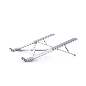soporte portátil de aluminio para laptop / amplia compatibilidad de 11 17.3" / ajuste de altura 46.5 mm 136.5 mm / capacidad de carga de 5 kg / diseño plegable / material de aleación de aluminio + silicona.