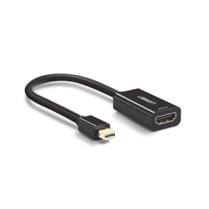 convertidor mini display port a hdmi / 4k@30hz / thunderbolt / blindaje interno múltiple / carcasa abs / longitud de 25 cm