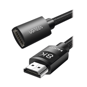cable de extensión hdmi 8k | 1 metro | macho a hembra | hdmi 2.1 | 8k@60hz | núcleo de cobre puro 28awg | soporta la conexión de hasta 3 metros de largo en hdmi 2.1