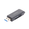 lector de tarjetas sd portátil usb 3.0 de doble ranura / adaptador de tarjeta de memoria flash concentrador para tf sd micro sd sdxc sdhc mmc rs mmc micro sdxc micro sdhc uhs i