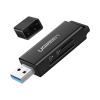 lector de tarjetas sd portátil usb 3.0 de doble ranura / adaptador de tarjeta de memoria flash concentrador para tf sd micro sd sdxc sdhc mmc rs mmc micro sdxc micro sdhc uhs i