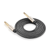 cable de audio mono 6.35mm (1/4") macho a 6.35mm (1/4") macho / 10 metros / núcleo de cobre / blindaje interno / nylon trenzado / color negro