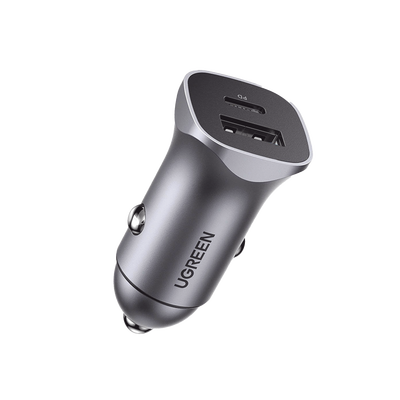 cargador de auto 30w | 2 puertos usb a y usb c | carga rápida | compatible con vehículos de 12 y 24 vcd | pd3.0, qc4.0, scp, pps | indicador led | diseño compacto | chip inteligente | caja de aluminio. cargador de auto 30w | 2 puertos usb a y usb c | carga rápida | compatible con vehículos de 12 y 24 vcd | pd3.0, qc4.0, scp, pps | indicador led | diseño compacto | chip inteligente | caja de aluminio.