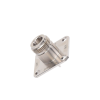 conector n hembra de cambio rápido / wattmetro bird 43, 4304, 4 perforaciones a 18 mm, níquel/ plata/ teflón.​