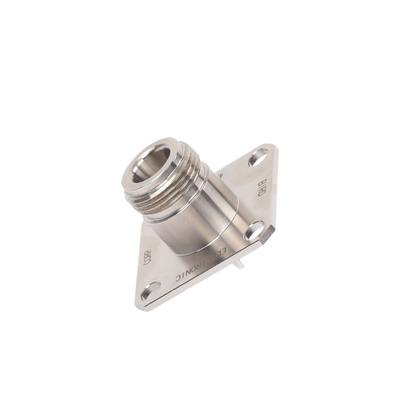 conector n hembra de cambio rápido / wattmetro bird 43, 4304, 4 perforaciones a 18 mm, níquel/ plata/ teflón.​ conector n hembra de cambio rápido / wattmetro bird 43, 4304, 4 perforaciones a 18 mm, níquel/ plata/ teflón.​