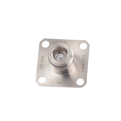 conector n hembra de cambio rápido / wattmetro bird 43, 4304, 4 perforaciones a 18 mm, níquel/ plata/ teflón.​ conector n hembra de cambio rápido / wattmetro bird 43, 4304, 4 perforaciones a 18 mm, níquel/ plata/ teflón.​