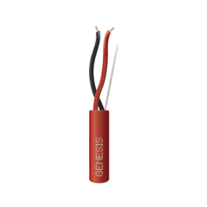 carrete de alambre 305 metros / 2 x 16 awg / riser / color rojo / tipo fplr, cl3r, (ul) ft4 / para aplicaciones en sistemas de detección de incendio y sistemas de evacuación.
